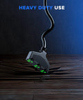 Heavy Duty 30 Foot 14 AWG Extension Cord With 3 Prong Grounded Plug And 3 Outlets Indoor SJTW Cable 15 Amp ETL Listed