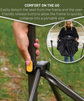 Portable Hammock Camping Chair With Stand showing easy folding mechanism and compact carry bag for outdoor use