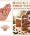 Man installing 120Pcs Wooden Screw Hole Plugs for Furniture With Mushroom Head Covers, illustrating use on wooden projects.