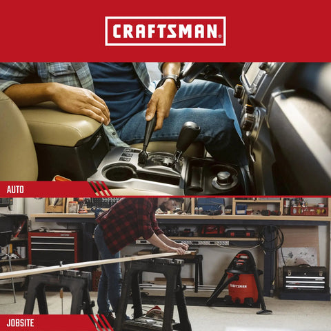 Person using vacuum attachment kit in car, showcasing 6-Piece Micro-Cleaning Wet Dry Vac Attachment Kit For 1-1/4 Inch Hoses.