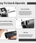 Portable Handheld Stitch Gun For Quick Hemming And Emergency Garment Repairs Includes Black And White Plastic Fasteners Plus Six Heavy Duty Needles A No Sweat Quick Fix Hero That Masters Any Wardrobe Emergency On The Fly. Step-by-step guide for easy operation.