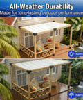 Outdoor pergola with 4x4 Pergola Brackets Kit 4 Way Corner Brackets For Gazebos And Patios Heavy Duty Wood Post Supports installed.