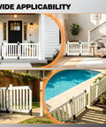 Heavy Duty Sliding Gate Hardware Kit For Wood Fences With Anti Sag Design Space Saving Gate System For Narrow Driveways Pets And Kids Safe Easy Roller Track Installation on white fence gates