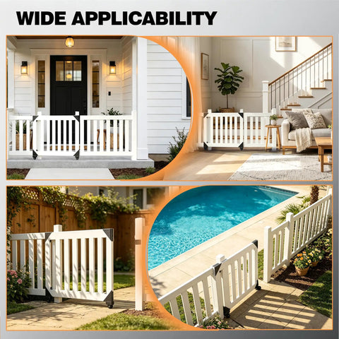 Heavy Duty Sliding Gate Hardware Kit For Wood Fences With Anti Sag Design Space Saving Gate System For Narrow Driveways Pets And Kids Safe Easy Roller Track Installation on white fence gates