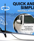 13 Inch All Terrain Flexible Rubber Antenna With Spring Steel Internal Core For Cars And Trucks AM FM Radio Reception