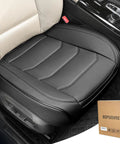 Dope PU Leather Car Seat Cover With Non Slip Grip And Full Wrap Protection Storage Pocket Easy Clean Universal Fit For 95 Percent Of Vehicles Black One Piece on car seat