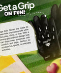 Youth Motocross Gloves For Kids And Teens Pro Grade Protection displayed with text on durable fabric