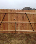 No Sag Gate Brace Kit For Wood And Ornamental Gates Up To Eight Feet Tall And Six Feet Wide Installs In Minutes Keeps Your Gate From Sagging And Dragging A DIY Gate Fix For New Or Existing Gates installed on a wooden gate