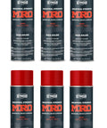 Industrial Grade High Solids Spray Paint Safety Red Six Pack 16 Oz Cans Tough As Nails Durable Coating front view
