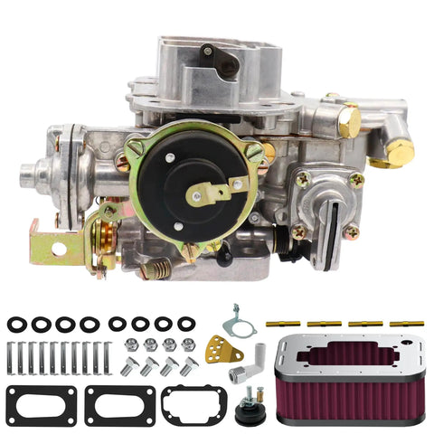 2 Barrel Weber 32 36 Carburetor With Air Filter Assembly Kit for Toyota Pickup Celica 20R 22R Mazda B2000 Electric Choke Replacement