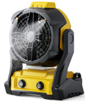 Cordless Misting Fan For DeWalt 20V Max Battery, Personal Cooling On The Go for Jobsites with misting feature visible