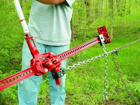 Off Road Winching Kit For Jacks That Turns Your Recovery Tool Into A Do It All In One Setup with winch tensioner in use