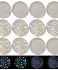 200 Pcs Button Maker Protective Film For 2.76 Inch Badges Holographic Glitter Film in 2 Styles for Button Makers