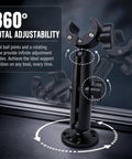 Heavy Duty Anti Vibration Trolling Motor Stabilizer Mount With 360 Degree Aluminum Bracket And Dual One Inch Rubber Ball Clamp adjustable dual ball joints for boats