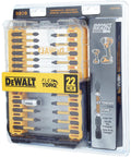 FlexTorq 22-Piece Impact Driver Bit Set With Connectable Storage System, Patented Bit-Bar Design in clear packaging.