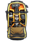 Eight Wheel Spinner Camera Backpack For DSLRs And Gear With Tuckaway Harness Converts To Everyday Pack ultra padded compartments