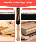 Two Piece Japanese Hand Saw Set For Wood Cutting With Six Inch Flush Cut Saw And Double Edged Ryoba Saw Made With SK5 Steel Wooden Handle
