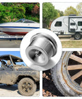 2 Pack 1.98 Inch Axle Grease Caps and Grease Fitting Caps for Trailer Hubs Dust Caps Fit 2000 to 3500 Pound Axles Replacement Set