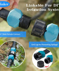 Flat Soaker Hose 50 Feet Twin Pack For Garden Beds One Half Inch Linkable Drip Irrigation Water Saving Leakproof Heavy Duty