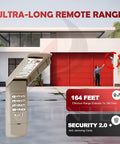 Wireless Universal Garage Door Opener Keypad For Craftsman CMXZDCG440 installed outside with range demonstration.