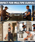 Collage of Glass Suction Cups Heavy Duty 8 Inch Vacuum Cup Lifter with handle used on glass, tile, metal, and stone surfaces