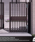 Heavy Duty Gate Hinges 2 Pack Bolt On Sealed Bearing Outdoor Gate Hinges Built Tough For Gates Up To 1250 Lbs Per Pair installed on metal gate