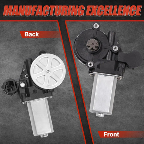 Toyota Power Window Lift Motor Front Left Driver Side For Camry 2002-2006 Highlander 2001-2007 RAV4 2001-2005 Scion Xa 2004-2006 Replace 85720-12300 85720-32160 4710011, front and back views