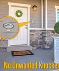 No Soliciting Sign For Home And Office 3 By 6 Inch Heavy Duty Weather Resistant Brushed Silver Mounting Hardware Included on house wall