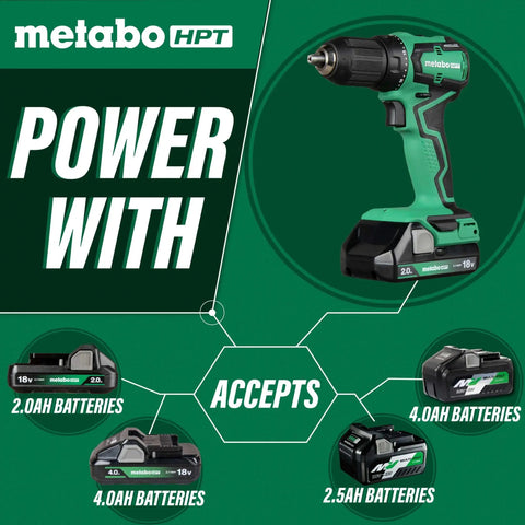 18V MultiVolt Cordless Sub-Compact Drill Kit With 1/2 Inch Chuck and Battery Options Display, DS18DDXS