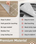 Non Slip Stair Treads For Wooden Steps 28x9In Beige Soft Polyester Carpet With Self Adhesive Backing 15 Pack Machine Washable Easy To Install For Elders Kids And Pets shown with grip comparison chart