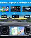 Dope Double Din Car Stereo With Dash Cam And Wireless Apple CarPlay Android Auto 7 Inch Touchscreen in dashboard view
