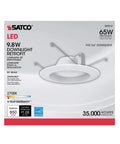9.8W LED Downlight Retrofit Kit 5-6 Inch, 3000K Warm White, Dimmable 120V, E26 Adapter Included, 12 Pack packaging