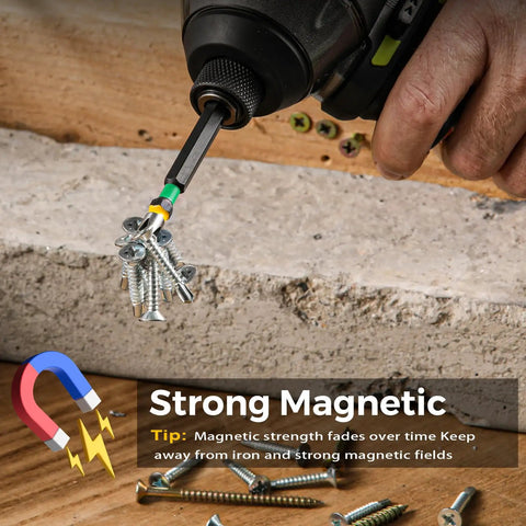 Two Inch Anti Slip Phillips Impact Bits PH2 Set In S2 Steel With Fully Laser Etched 360 Degree Micro Texture And Magnetic Driver