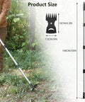 58 Inch Long 2 In 1 Weed Remover Tool Puller Rake And Garden Hoe For Easy Manual Weeding In Gardens Yards Patios Lawns And Paved Areas A Versatile All In One Weeding Tool For Tough Roots, 4-section steel pole