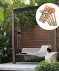10 Pack Heavy Duty Carbon Steel Eye Bolts With Expansion Anchors For Outdoor Swings And Hammock Hanging Kit in backyard setting