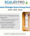 Game Changer 10in Water Filter Replacement With NAC Scale Prevention And Coconut Shell Carbon Block Filtration installed