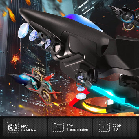 Brushless RC Plane With Camera For Aerial Fun 2.4 GHz Remote Control Jet With 6 Axis Gyro LED Navigation Lights night flight