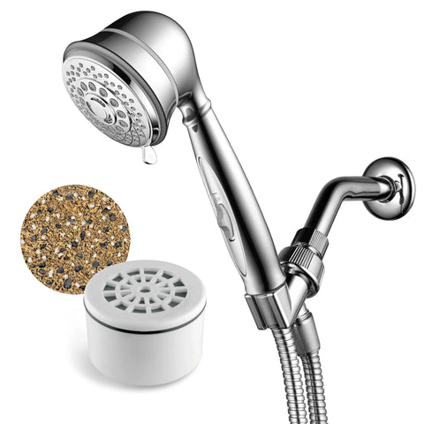 Replacement Enriched KDF Cartridge For Compact Universal Shower Filter And Filtered Handheld Or Fixed Shower Heads, Keeps Hard Water In Check, Works With 36F To 113F Temperature Range, Includes Calcium Sulfite And Activated Carbon For Cleaner Water