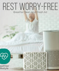 High Efficiency 16x20x4 Furnace Air Filter Replacement With MERV 11 Media, 2 Pack shown in relaxing bedroom scene