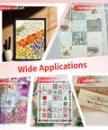 Collage showing various applications of Heavyweight 350 GSM Printable Cotton Canvas Sheets For Inkjet Printers 8.5x11 Inch 20 Sheets Matte Finish Real Cotton Canvas For Photo Printing And Crafts.