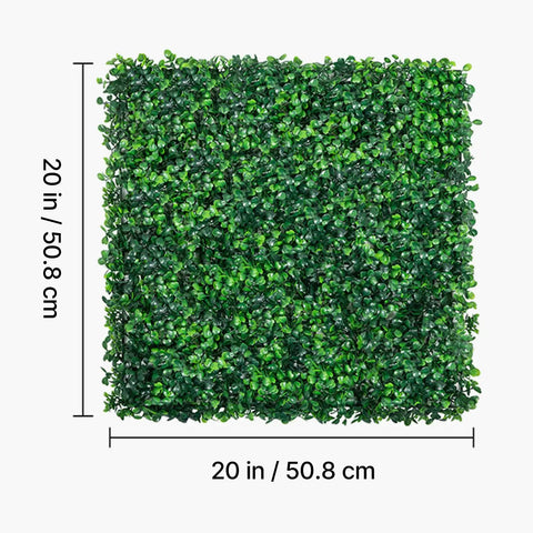 Artificial Boxwood Panel Set 24 Pack 20x20 Inch Green Hedge Wall Panels For Privacy Fences And Indoor Outdoor Garden Decor