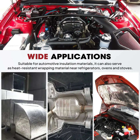 78 Mil Thick Heat Shield Aluminum Foil Mat With Ceramic Fiber Barrier For Extreme Heat Up To 2300F in various applications