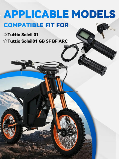 48V Ebike Throttle With M Button For Tutti Soleil 01 Electric Dirt Bike Compatible Fit Real Time Speed And Mileage Tracking Ultra Responsive Sensor Secure Mount Designed For Models With M Button