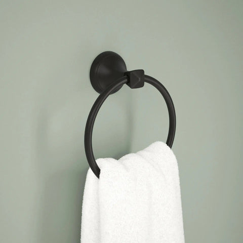 Matte Black Hand Towel Ring Holder For Kitchen And Bathroom Mounts By Any Sink For Easy Towel Hanging At The Perfect Height No Fuss Installation
