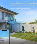 3MP 2K Solar Security Camera Wireless Outdoor No-Hassle Rechargeable Battery Powered WiFi Surveillance showcasing motion detection with smartphone alerts.
