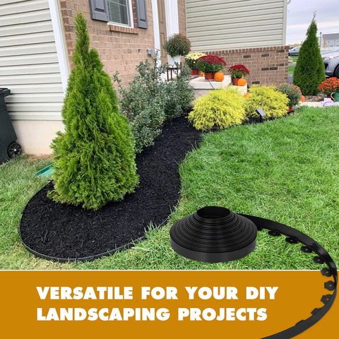 2 Inch 100 Ft Landscape Edging Kit With 150 Anchoring Spikes And 5 Connectors for DIY garden border around flower bed