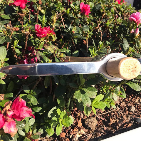 Stainless Steel Hand Tiller And Cultivator Garden Tool With Hardwood Handle For Digging And Weeding In Vegetable Gardens