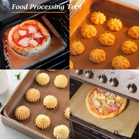 Food baking using 12 Pack Reusable Teflon Heat Press Sheets 12 By 16 Inches For Crafting Ironing Baking Sewing Vinyl And Sublimation Transfers Pro Grade Dope Heat Resistant PTFE Mats With 6 White And 6 Brown Sheets