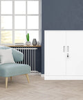 Locking Metal Storage Cabinet With Adjustable Shelves For Home Office And Garage Black Compact Lockable Cabinet With Doors And Door Catch