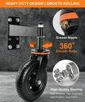 Heavy Duty 8-Inch Gate Wheel With Spring Loaded Support And 750 Lb Capacity, 360 Degree Rotation, Perfect Gate Caster